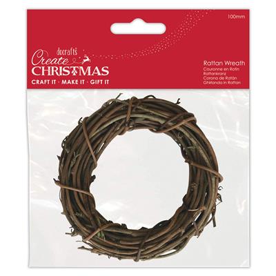 100MM MINI RATTAN WREATH